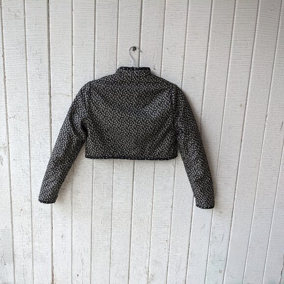 Quilted Velvet Reversible Gunne Sax Cottagecore Inspired Bolero - Picture 3 of 6